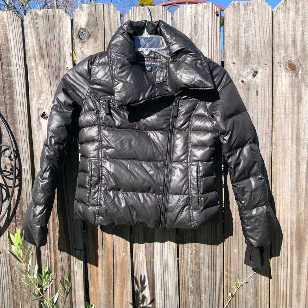 Andrew Marc Black Girls 10/12 Down Puffer Jacket